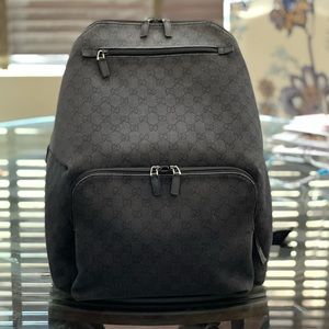 Gucci Guccisima XL Unisex Black Denim Backpack